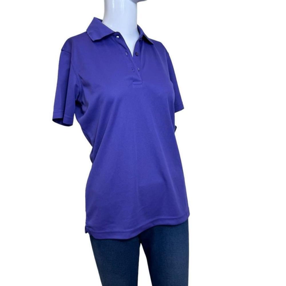 Women's UltraClub Purple Short Sleeve Polo Shirt Size S NWT